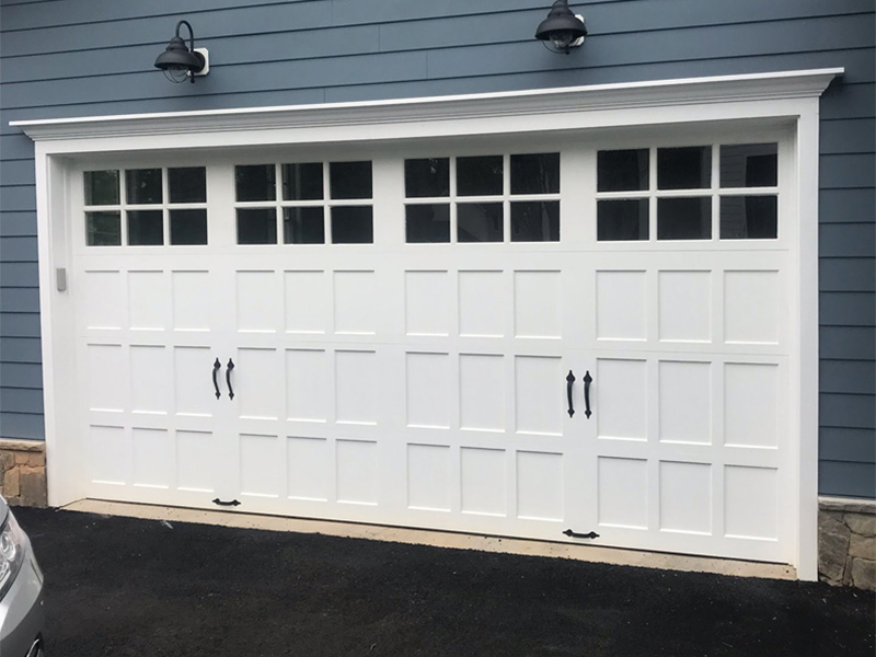 double garage door with small windows at house exteriors bealeton va