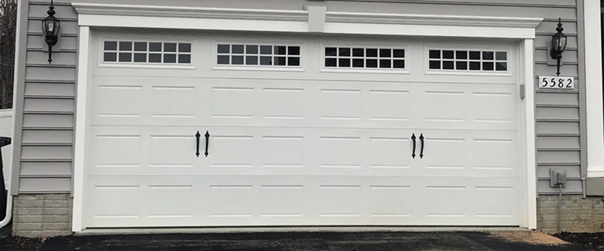 house property exteriors with white garage door installed bealeton va
